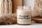 Bonjour mthrfckr | lustige Statement Kerze