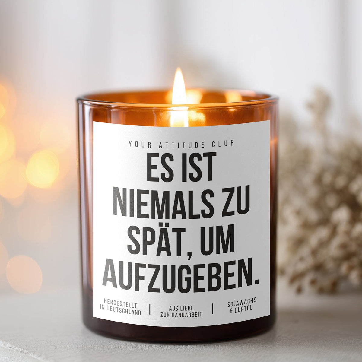 Es ist niemals zu spät, um aufzugeben. | Freche Kerze