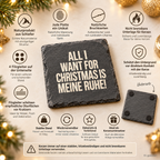 ALL I WANT FOR CHRISTMAS IS MEINE RUHE! – Weihnachtskerze | Lustiges Weihnachtsgeschenk | Geschenk für Freunde, Familie, Kollegen & Nachbarn
