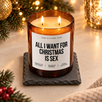 ALL I WANT FOR CHRISTMAS IS SEX – Weihnachtskerze | Lustiges Weihnachtsgeschenk | Geschenk für Partner, Freunde & beste Freundin | Wichtelgeschenk