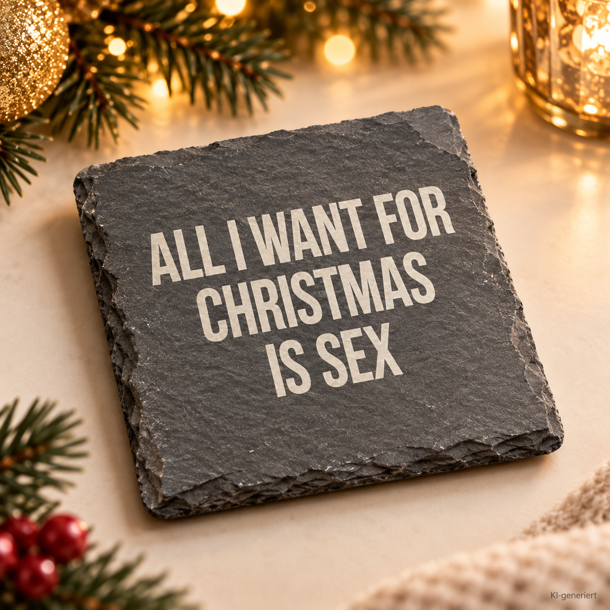 ALL I WANT FOR CHRISTMAS IS SEX – Weihnachtskerze | Lustiges Weihnachtsgeschenk | Geschenk für Partner, Freunde & beste Freundin | Wichtelgeschenk