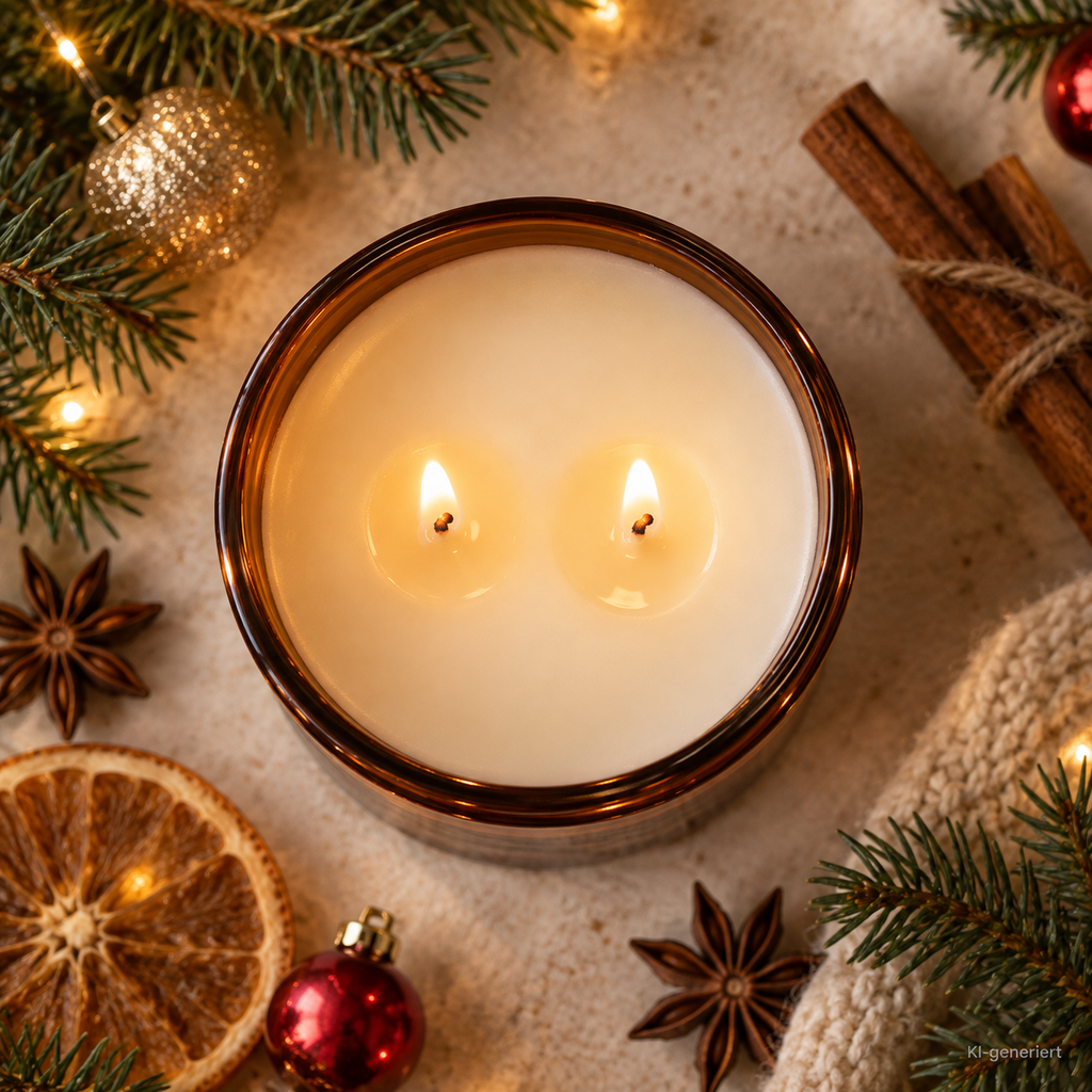 ALL I WANT FOR CHRISTMAS IS YOU! – Weihnachtskerze Naturgras Etikett | Weihnachtsgeschenk | Geschenk für Partner, Freundin & Freund | Geschenkidee Weihnachten