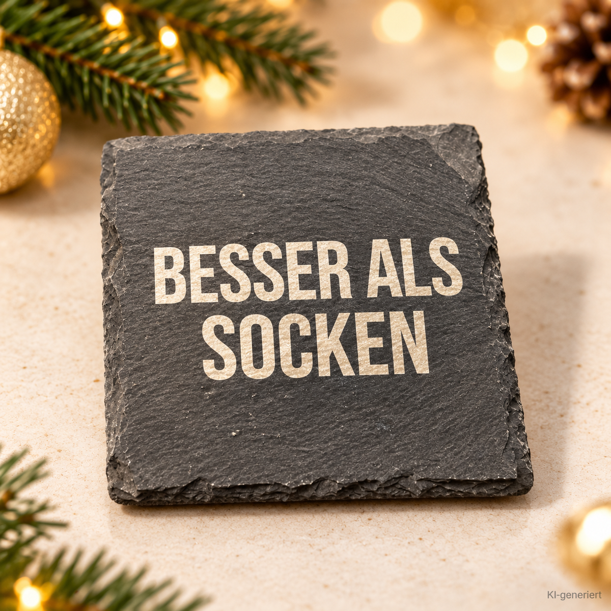 BESSER ALS SOCKEN – Weihnachtskerze Naturgras Etikett | Weihnachtsgeschenk | Geschenk für Familie, Freunde & Kollegen | Geschenkidee Weihnachten
