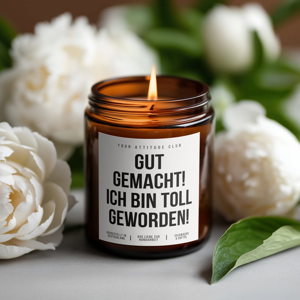 Gut gemacht! Ich bin toll geworden! | die perfekte Kerze für freche Muttertagsgeschenke mit Humor