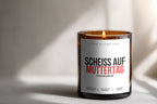 Scheiss auf Muttertag, Ich liebe dich jeden Tag! | Freche Duftkerze mit liebevoller Botschaft & 2 Dochten