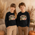 Pastell Kürbisse Kinder Longsleeve – Herbst Langarmshirt mit Kürbis Motiv, Pumpkin Shirt für Mädchen & Jungen, Herbst Outfit Kinder