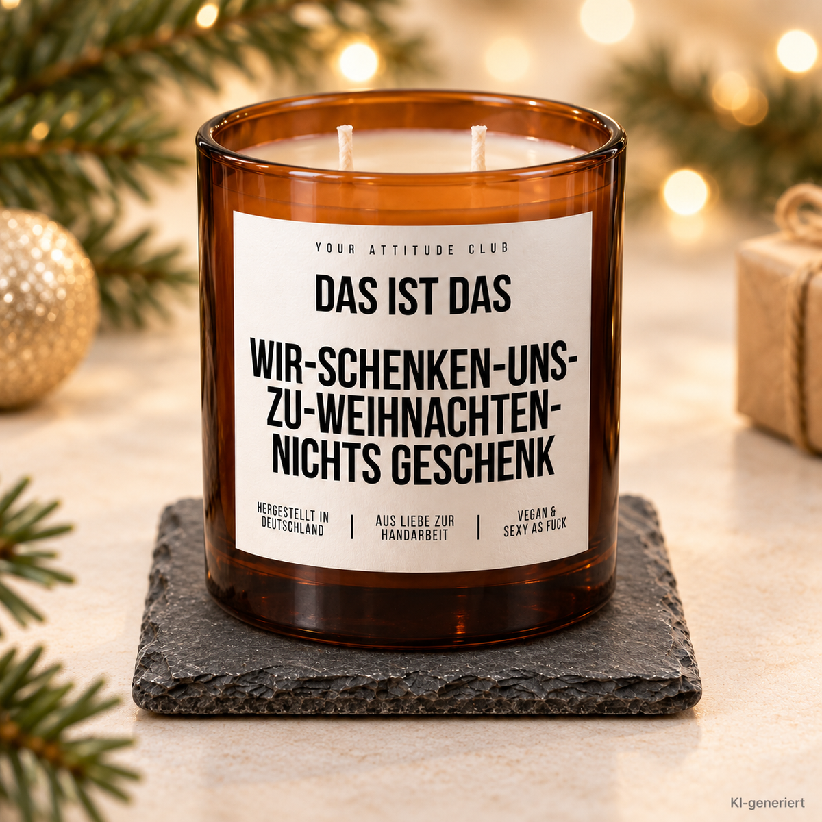 DAS IST DAS WIR-SCHENKEN-UNS-ZU-WEIHNACHTEN-NICHTS GESCHENK – Weihnachtskerze | Lustiges Weihnachtsgeschenk | Geschenk für Partner, Freunde & Familie