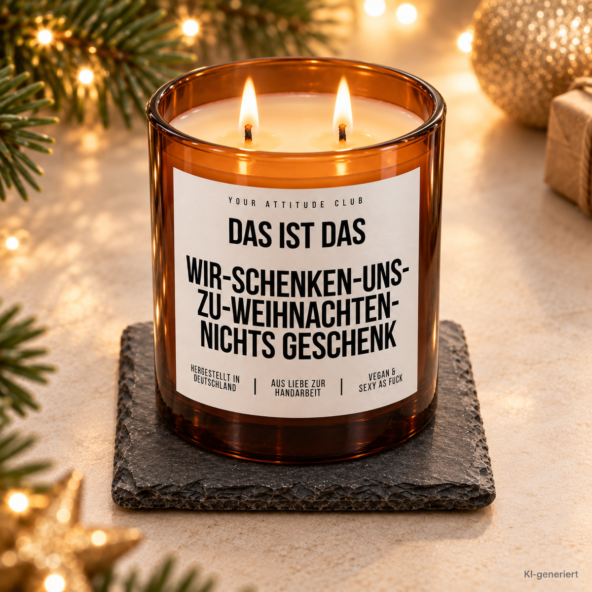 DAS IST DAS WIR-SCHENKEN-UNS-ZU-WEIHNACHTEN-NICHTS GESCHENK – Weihnachtskerze | Lustiges Weihnachtsgeschenk | Geschenk für Partner, Freunde & Familie