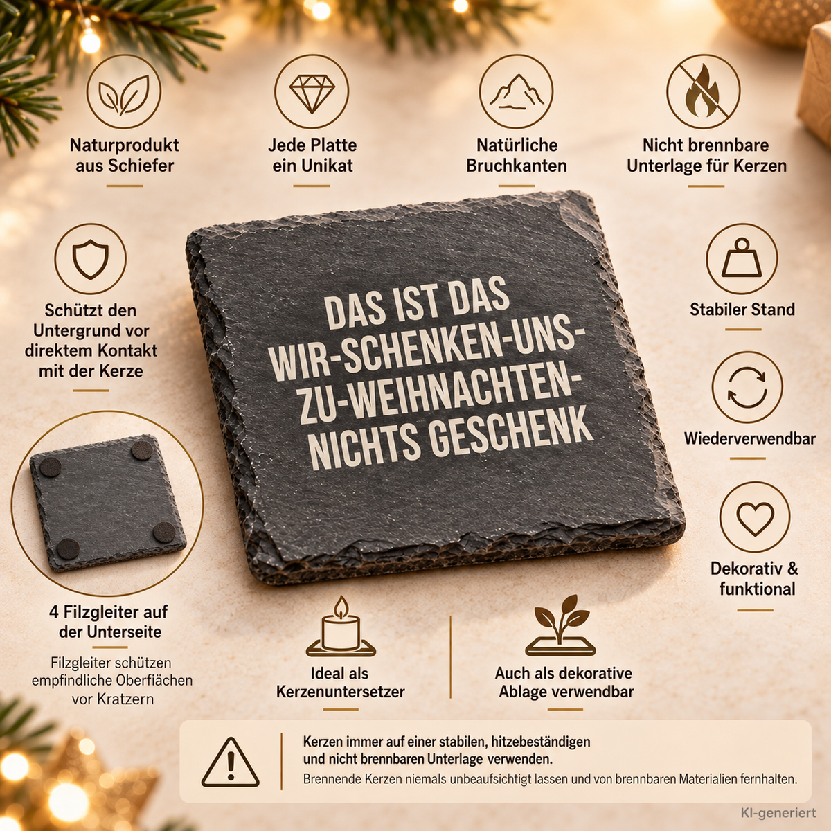 DAS IST DAS WIR-SCHENKEN-UNS-ZU-WEIHNACHTEN-NICHTS GESCHENK – Weihnachtskerze | Lustiges Weihnachtsgeschenk | Geschenk für Partner, Freunde & Familie