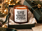 DER WAHRE GEIST VON WEIHNACHTEN? UNGEBUMST & VOLLGEFRESSEN. – Weihnachtskerze | Lustiges Weihnachtsgeschenk | Geschenk für Freunde, Partner & Familie