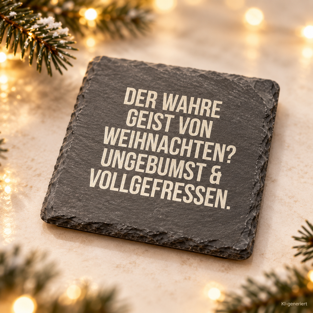 DER WAHRE GEIST VON WEIHNACHTEN? UNGEBUMST & VOLLGEFRESSEN. – Weihnachtskerze | Lustiges Weihnachtsgeschenk | Geschenk für Freunde, Partner & Familie