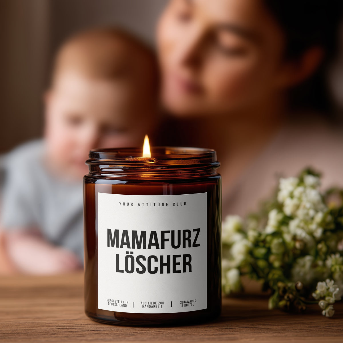 Mamafurzlöscher | die perfekte Kerze für Mamas mit schwarzem Humor