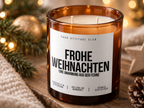 FROHE WEIHNACHTEN EINE UMARMUNG AUS DER FERNE – Weihnachtskerze Naturgras Etikett | Weihnachtsgeschenk für Familie, Freunde & Lieblingsmenschen