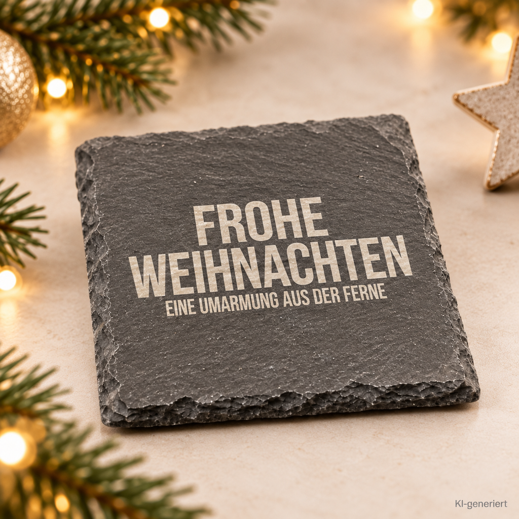 FROHE WEIHNACHTEN EINE UMARMUNG AUS DER FERNE – Weihnachtskerze Naturgras Etikett | Weihnachtsgeschenk für Familie, Freunde & Lieblingsmenschen