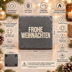 FROHE WEIHNACHTEN – Weihnachtskerze Naturgras Etikett | Weihnachtsgeschenk | Geschenk für Familie, Freunde & Kolleg:innen | Geschenkidee Weihnachten