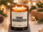FROHE WEIHNACHTEN – Weihnachtskerze Naturgras Etikett | Weihnachtsgeschenk | Geschenk für Familie, Freunde & Kolleg:innen | Geschenkidee Weihnachten