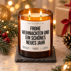 FROHE WEIHNACHTEN UND EIN SCHÖNES NEUES JAHR – Weihnachtskerze | Weihnachtsgeschenk | Geschenk für Familie, Freunde & Kolleg:innen | Neujahr