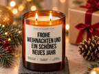 FROHE WEIHNACHTEN UND EIN SCHÖNES NEUES JAHR – Weihnachtskerze | Weihnachtsgeschenk | Geschenk für Familie, Freunde & Kolleg:innen | Neujahr