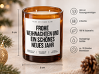 FROHE WEIHNACHTEN UND EIN SCHÖNES NEUES JAHR – Weihnachtskerze | Weihnachtsgeschenk | Geschenk für Familie, Freunde & Kolleg:innen | Neujahr