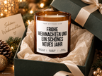 FROHE WEIHNACHTEN UND EIN SCHÖNES NEUES JAHR – Weihnachtskerze | Weihnachtsgeschenk | Geschenk für Familie, Freunde & Kolleg:innen | Neujahr