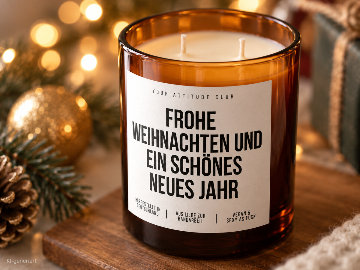 FROHE WEIHNACHTEN UND EIN SCHÖNES NEUES JAHR – Weihnachtskerze | Weihnachtsgeschenk | Geschenk für Familie, Freunde & Kolleg:innen | Neujahr