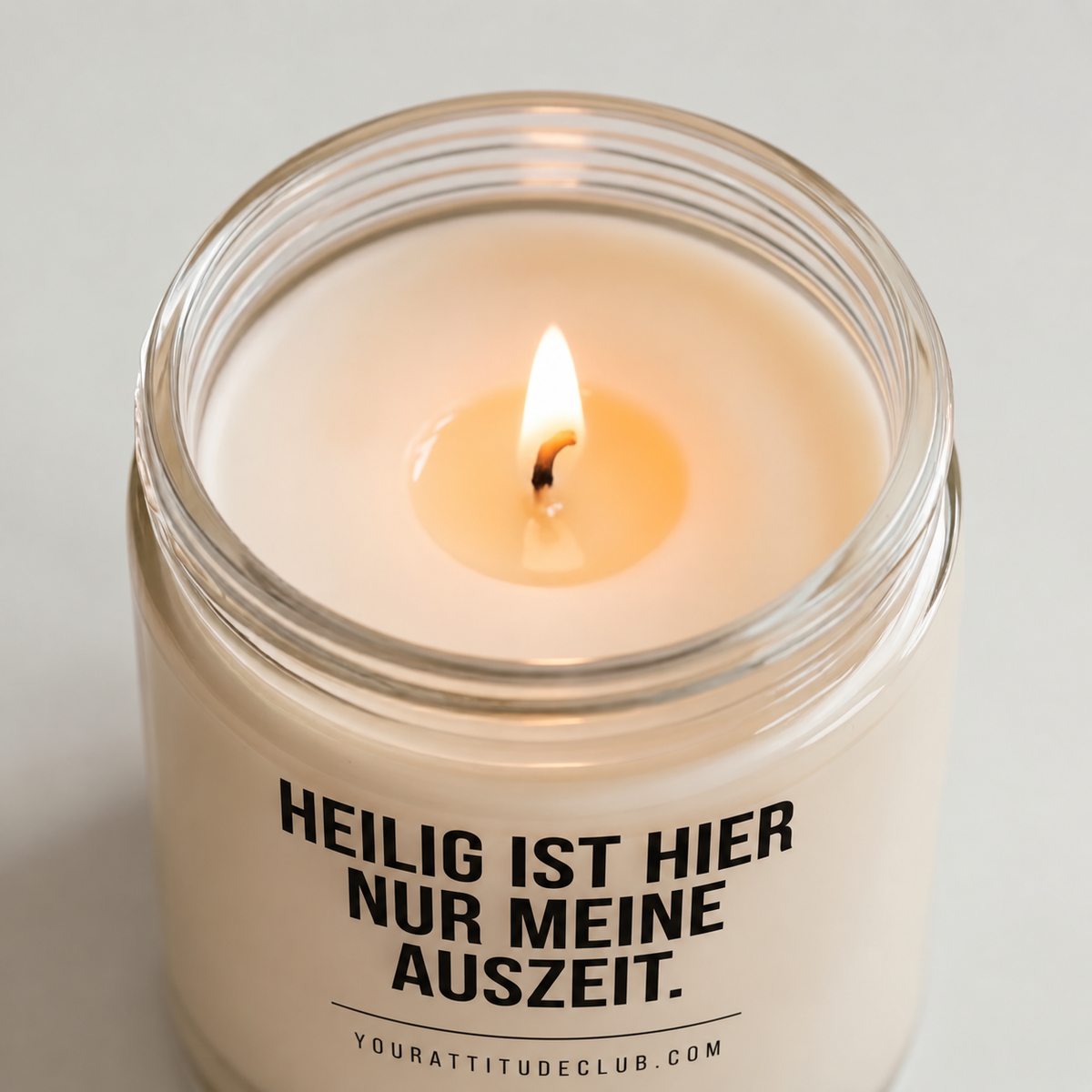 HEILIG IST HIER NUR MEINE AUSZEIT. | Weihnachtskerze, lustiges Weihnachtsgeschenk, Wichtelgeschenk, Geschenk für Freundin, Schwester, Kollegin