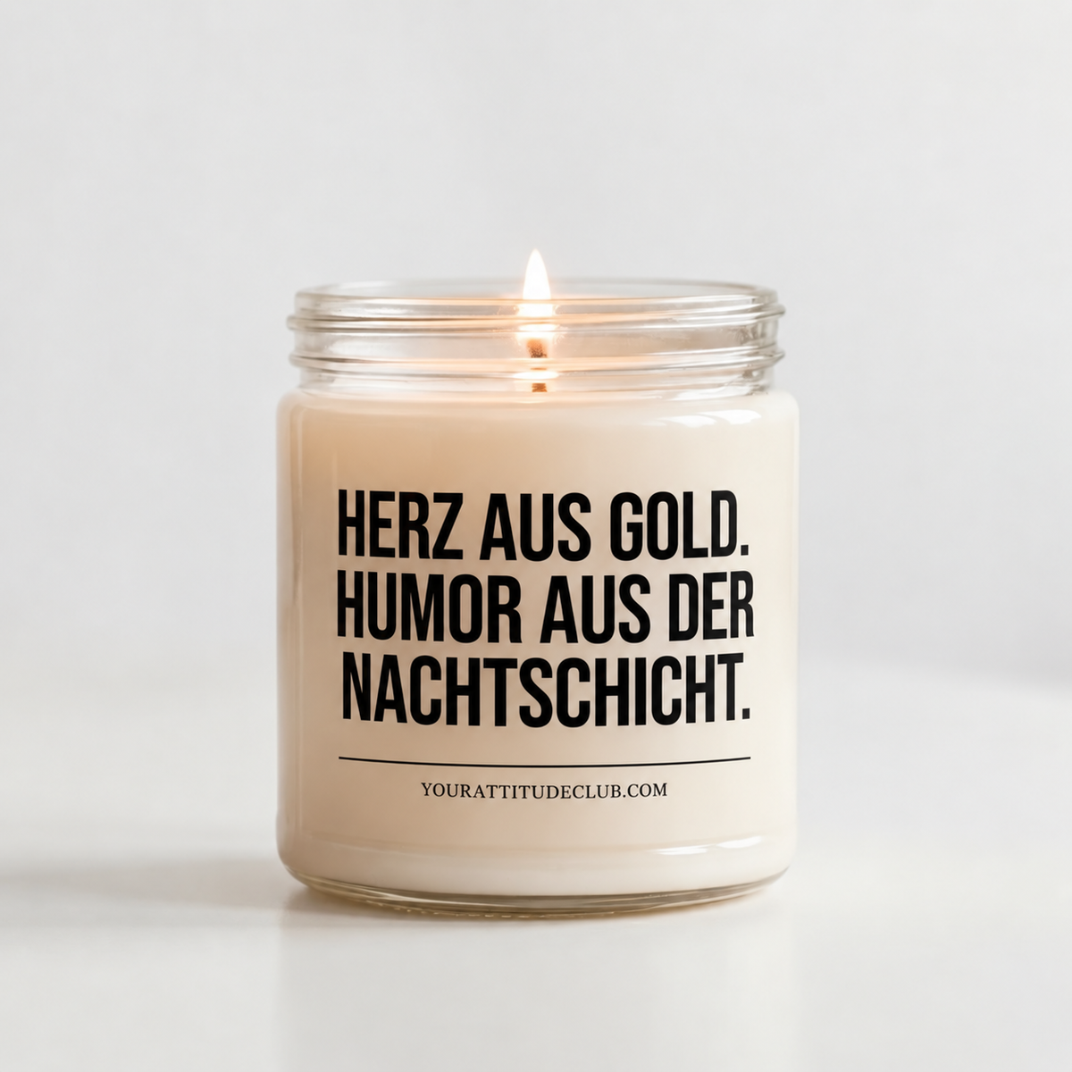 HERZ AUS GOLD. HUMOR AUS DER NACHTSCHICHT. | Kerze Pflegefachkraft, Geschenk Pflege, Krankenschwester, Pfleger, Nachtschicht