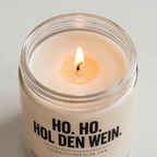 HO. HO. HOL DEN WEIN. | Weihnachtskerze, lustiges Weihnachtsgeschenk, Wichtelgeschenk, Geschenk für Freundin, Kollegin, Schwester, Freunde
