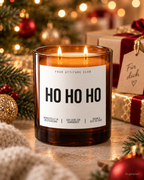 HO HO HO – Weihnachtskerze | Weihnachtsgeschenk | Geschenk für Familie, Freunde & Kolleg:innen | Wichtelgeschenk | Geschenkidee Weihnachten