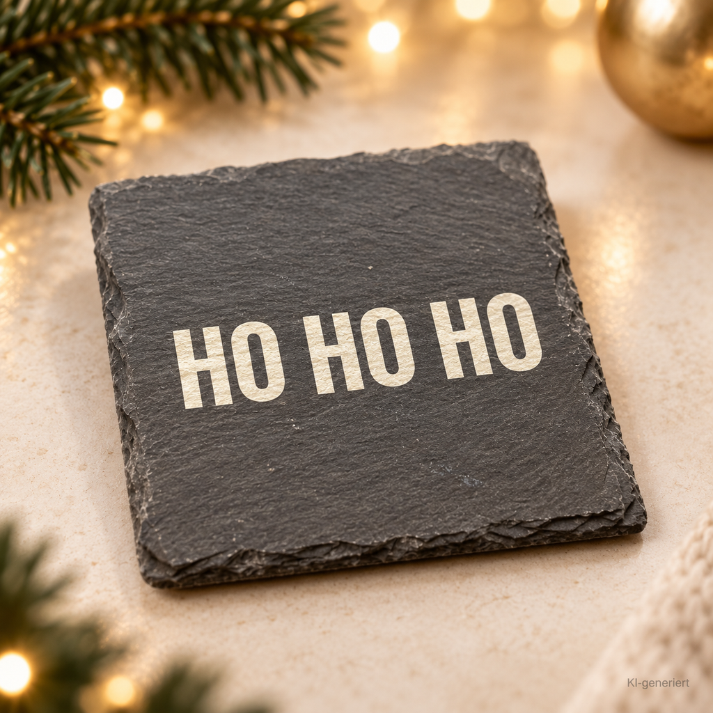 HO HO HO – Weihnachtskerze Naturgras Etikett | Weihnachtsgeschenk | Geschenk für Familie, Freunde & Kolleg:innen | Geschenkidee Weihnachten