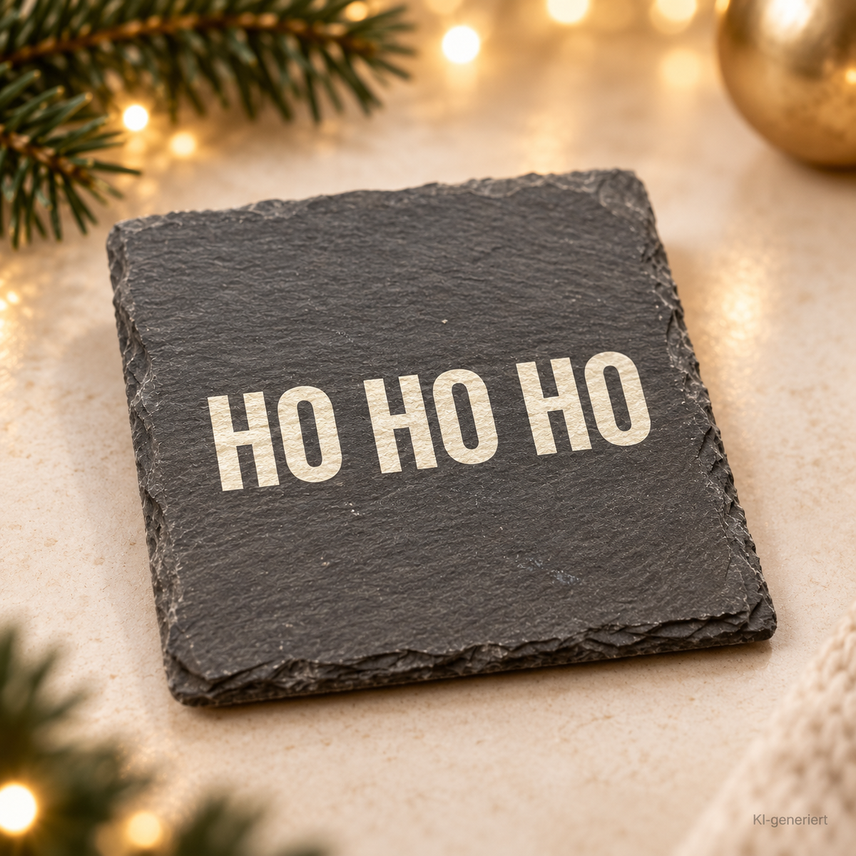 HO HO HO – Weihnachtskerze Naturgras Etikett | Weihnachtsgeschenk | Geschenk für Familie, Freunde & Kolleg:innen | Geschenkidee Weihnachten