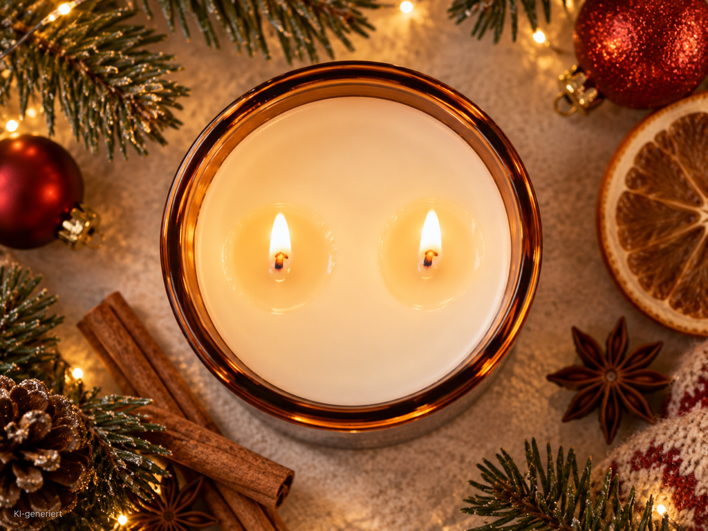 HOE, HOE, HOE – Weihnachtskerze Naturgras Etikett | Weihnachtsgeschenk | lustige Geschenkidee für Freunde, Kolleg:innen & Familie