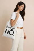 Simply NÖ. Cotton bag beige jute bag with saying fabric bag with text gift for women girlfriend shopping bag shoulder bag sustainable