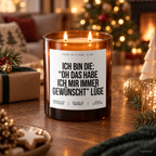 ICH BIN DIE: “OH DAS HABE ICH MIR IMMER GEWÜNSCHT” LÜGE – Weihnachtskerze Naturgras Etikett | Weihnachtsgeschenk | lustige Geschenkidee für Familie & Freunde