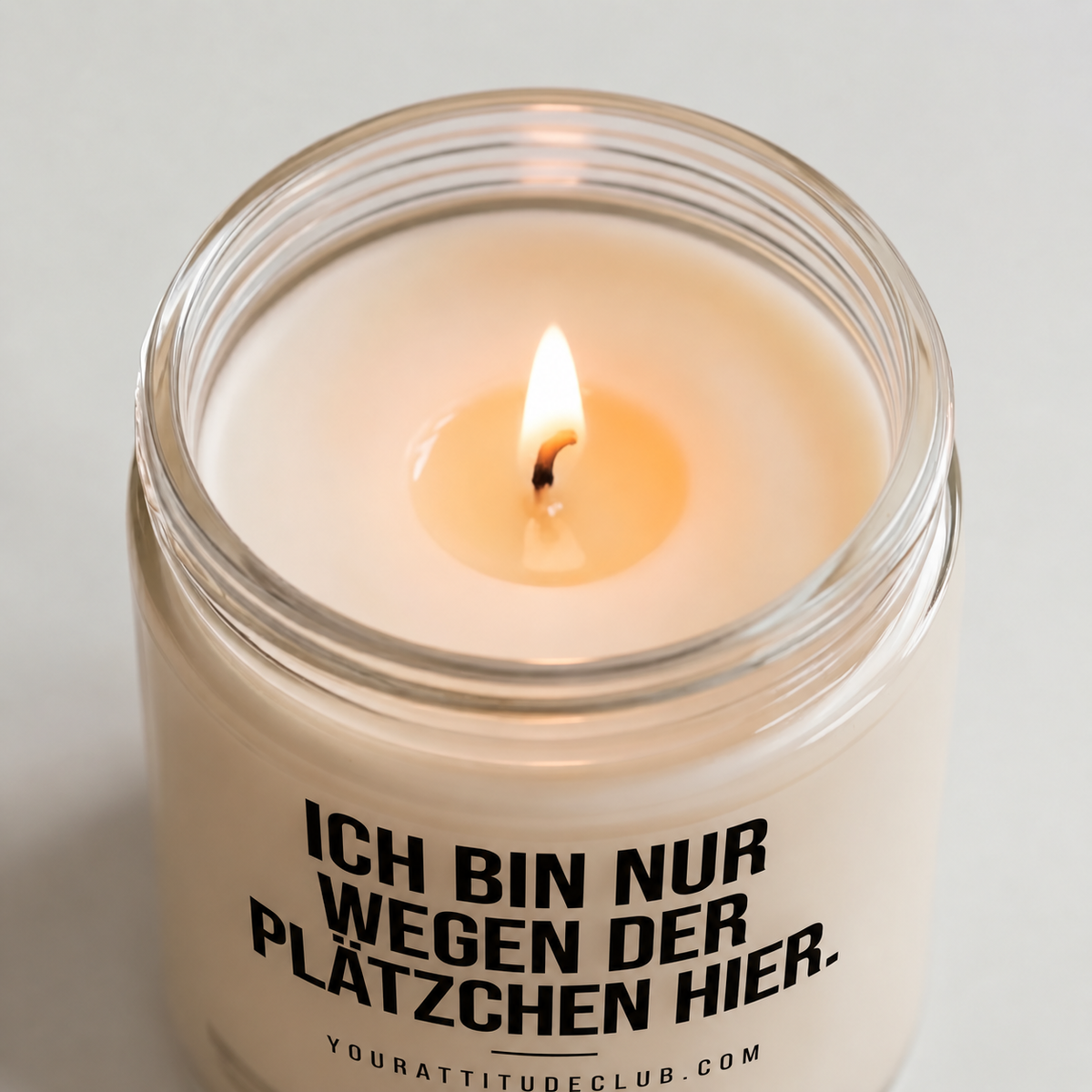 ICH BIN NUR WEGEN DER PLÄTZCHEN HIER. | Weihnachtskerze, lustiges Weihnachtsgeschenk, Wichtelgeschenk, Geschenk für Freundin, Kollegin, Schwester