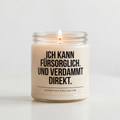 ICH KANN FÜRSORGLICH. UND VERDAMMT DIREKT. | Kerze Pflegefachkraft, Geschenk Pflege, Krankenschwester, Pfleger, Pflegepersonal