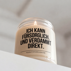 ICH KANN FÜRSORGLICH. UND VERDAMMT DIREKT. | Kerze Pflegefachkraft, Geschenk Pflege, Krankenschwester, Pfleger, Pflegepersonal