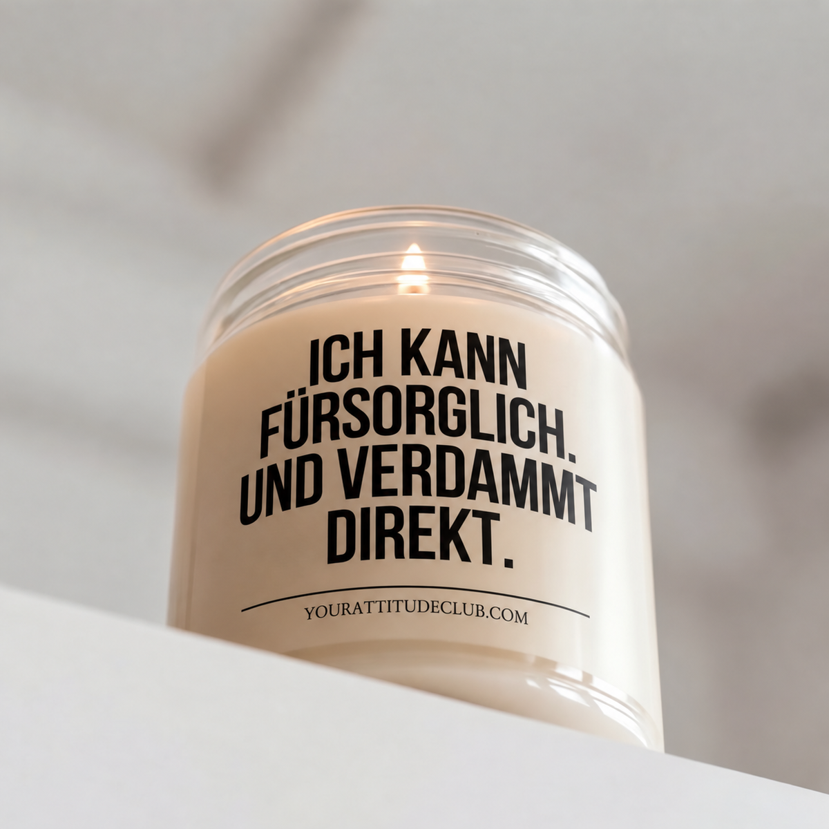 ICH KANN FÜRSORGLICH. UND VERDAMMT DIREKT. | Kerze Pflegefachkraft, Geschenk Pflege, Krankenschwester, Pfleger, Pflegepersonal