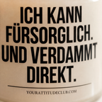 ICH KANN FÜRSORGLICH. UND VERDAMMT DIREKT. | Kerze Pflegefachkraft, Geschenk Pflege, Krankenschwester, Pfleger, Pflegepersonal