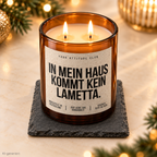 IN MEIN HAUS KOMMT KEIN LAMETTA. – Weihnachtskerze Naturgras Etikett | Weihnachtsgeschenk | Wichtelgeschenk | Geschenkidee Weihnachten