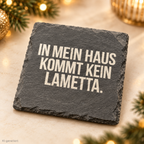 IN MEIN HAUS KOMMT KEIN LAMETTA. – Weihnachtskerze Naturgras Etikett | Weihnachtsgeschenk | Wichtelgeschenk | Geschenkidee Weihnachten