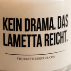 KEIN DRAMA. DAS LAMETTA REICHT. | Weihnachtskerze, lustiges Weihnachtsgeschenk, Wichtelgeschenk, Geschenk für Freundin, Kollegin, Schwester, Mama