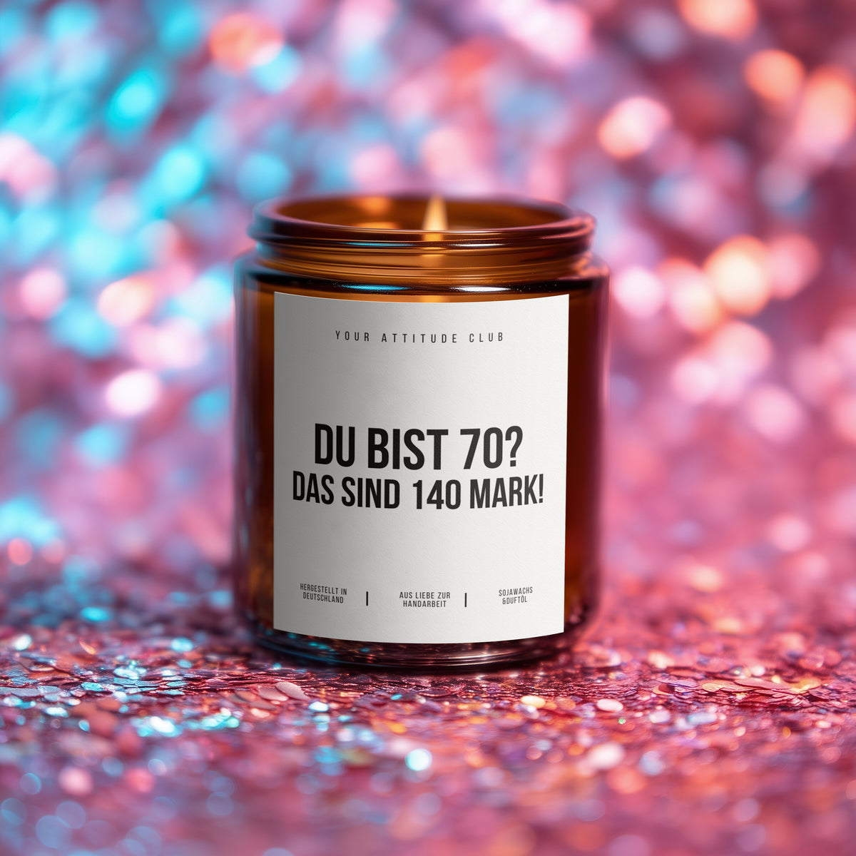 Du bist 70? Das sind 140 Mark! | Kerze Geschenk 70. Geburtstag