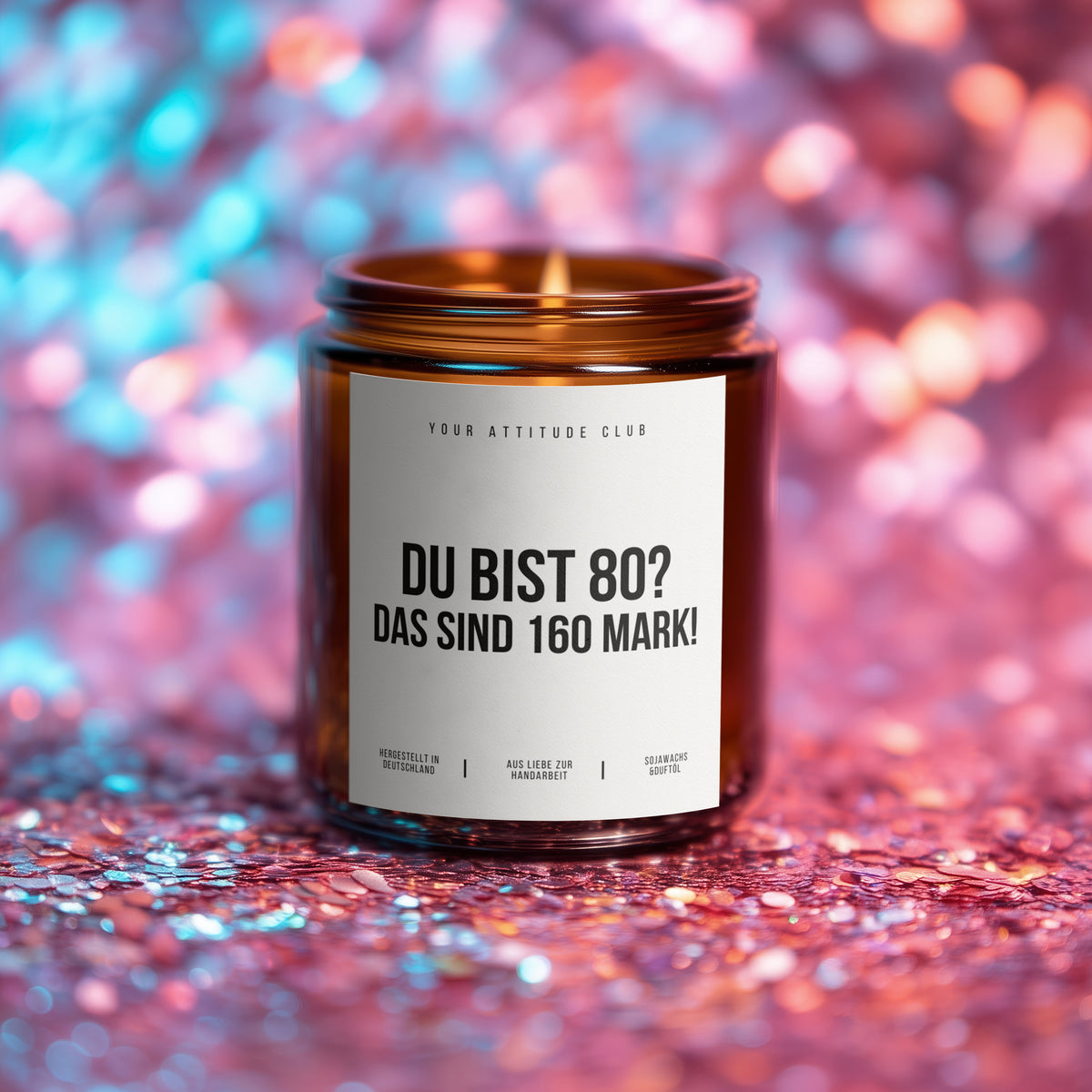 Du bist 80? Das sind 160 Mark! | Kerze Geschenk 80. Geburtstag