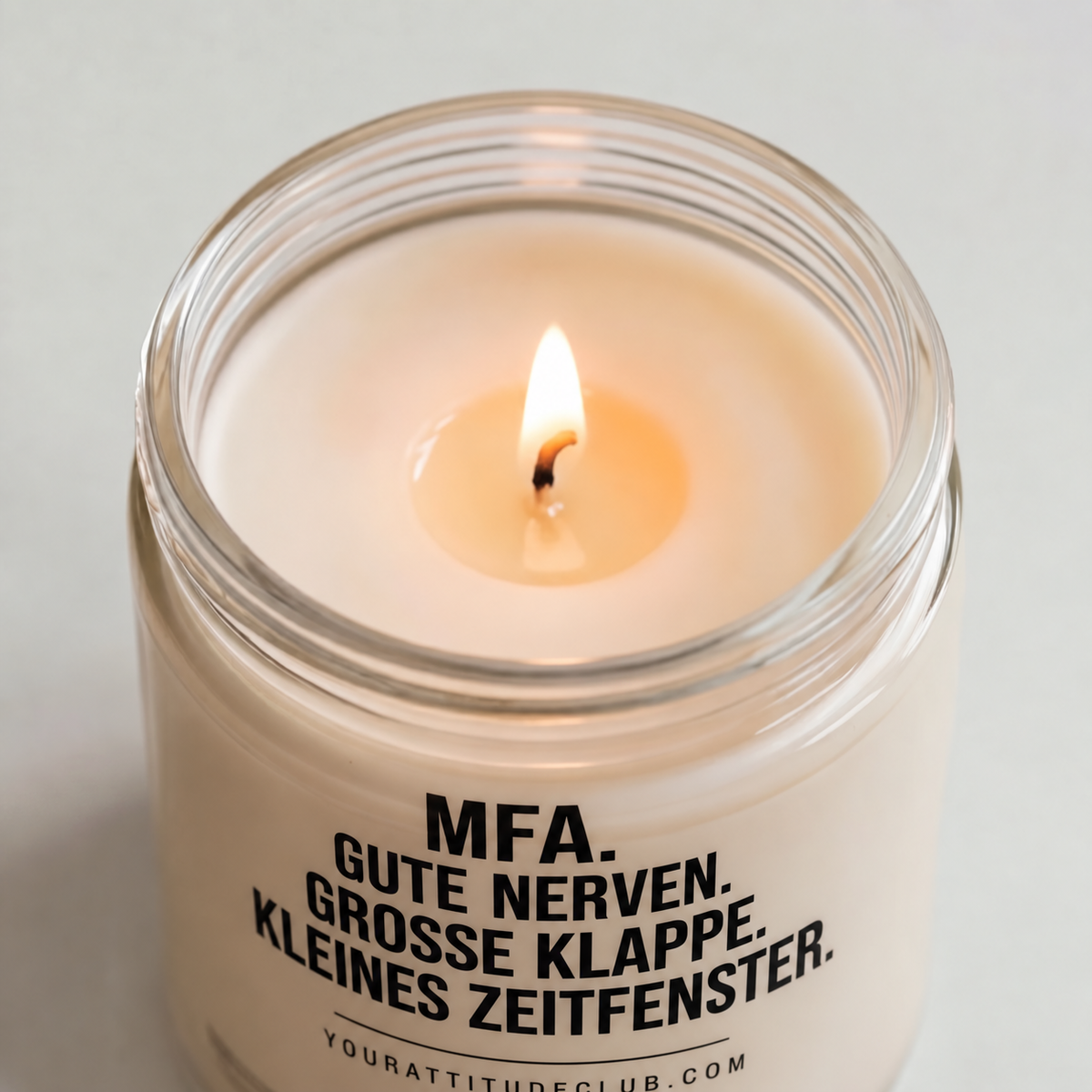 MFA. GUTE NERVEN. GROSSE KLAPPE. KLEINES ZEITFENSTER. | Kerze Pflegefachkraft, Geschenk Pflege, Pflegepersonal, Krankenschwester, Pfleger