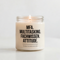MFA. MULTITASKING. FACHWISSEN. ATTITUDE. | Kerze Pflegefachkraft, Geschenk Pflege, Pflegepersonal, Krankenschwester, Pfleger