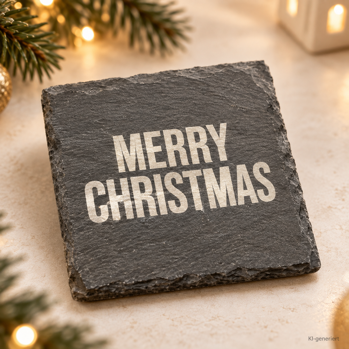 MERRY CHRISTMAS – Weihnachtskerze Naturgras Etikett | Weihnachtsgeschenk | Geschenk für Familie, Freunde & Kollegen | Geschenkidee Weihnachten
