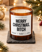 MERRY CHRISTMAS, BITCH – Weihnachtskerze | lustiges Weihnachtsgeschenk | Geschenk für beste Freundin, Kollegin & Freunde | Wichtelgeschenk