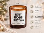 MERRY FUCKING CHRISTMAS – Weihnachtskerze Naturgras Etikett | Lustiges Weihnachtsgeschenk | Geschenk für Freundin, Kollegin & Freunde | Geschenkidee Weihnachten