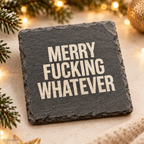 MERRY FUCKING WHATEVER – Weihnachtskerze Naturgras Etikett | Lustiges Weihnachtsgeschenk | Geschenk für Freundin, Kollegin & Freunde | Geschenkidee Weihnachten